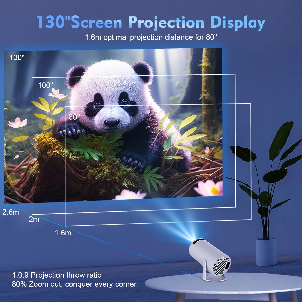 EnhancedMag™ SMART 4K 1080P MINI PROJECTOR